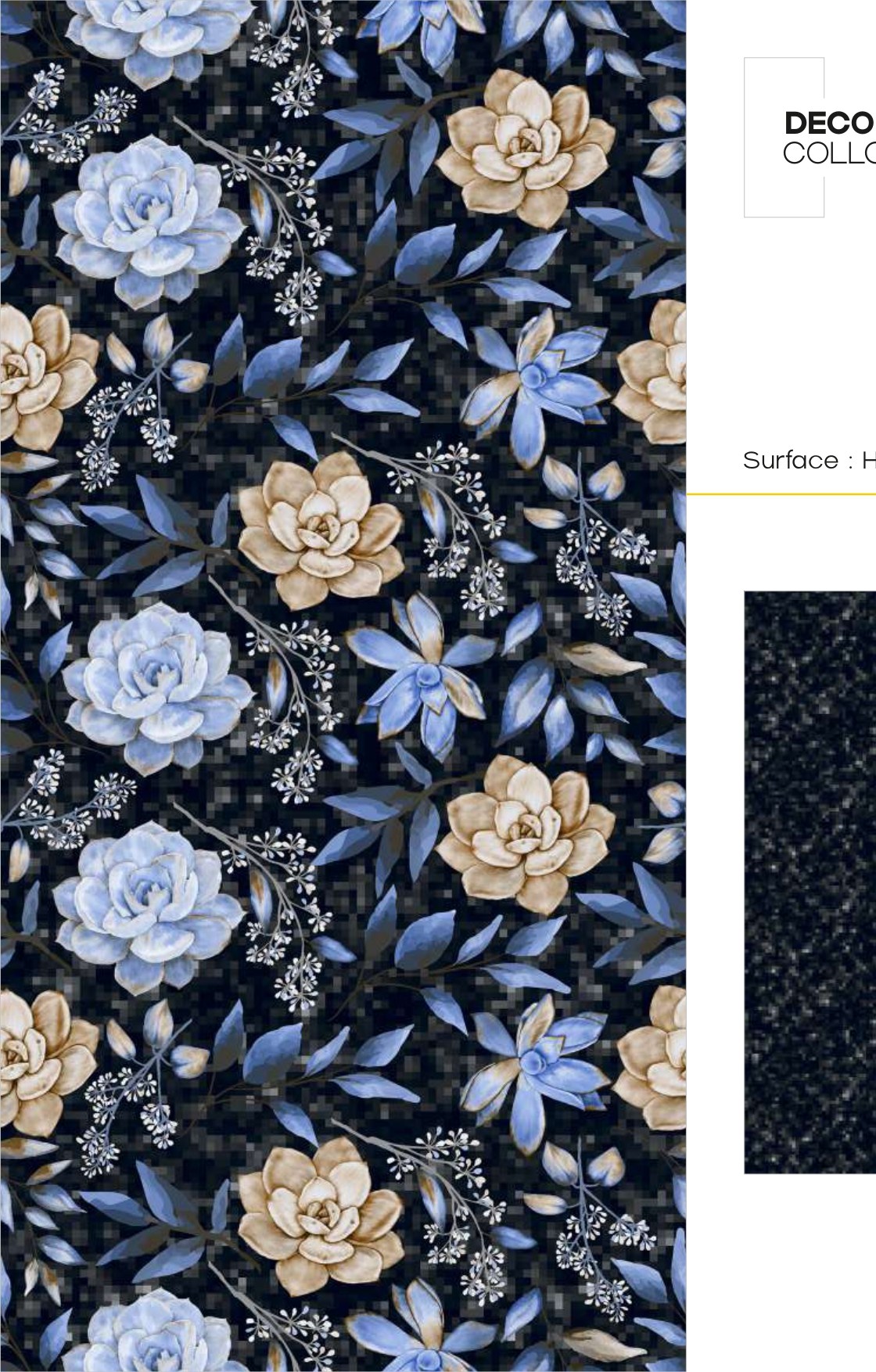 Floral Mosiaco Black